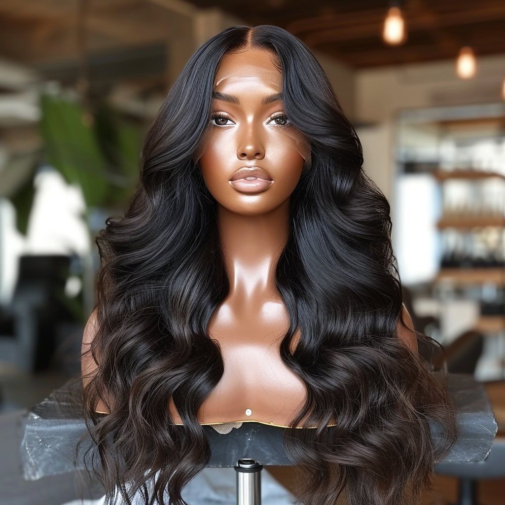 BRANDY – Long Wavy U-Part Human Blend Wig