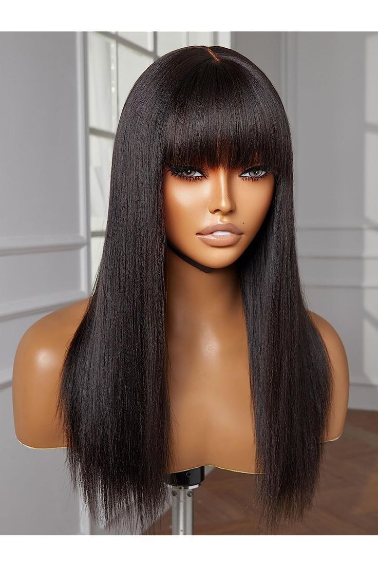 ECLIPSE – Glueless Black Bangs Wig